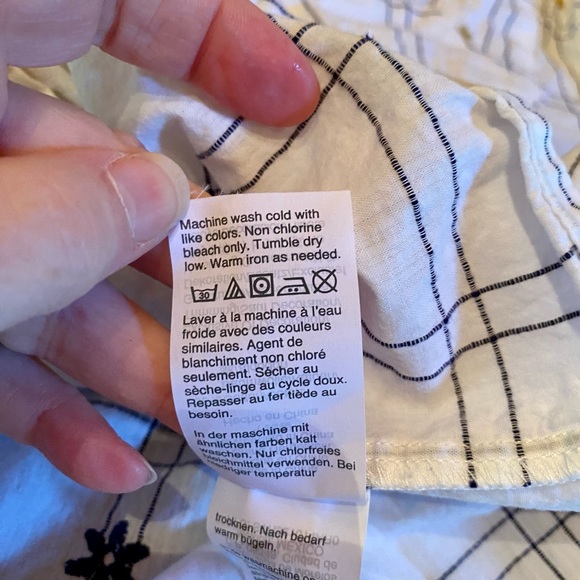 💥Madewell Embroidered Windowpane Square-Neck Button-Down Top💥 - Picture 10 of 15